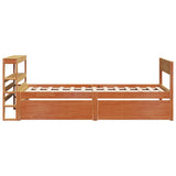 Letto senza Materasso Marrone Cera 90x200 cm Legno di Pino
