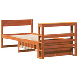 Letto senza Materasso Marrone Cera 90x200 cm Legno di Pino