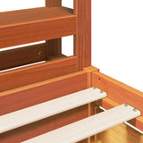 Letto senza Materasso Marrone Cera 90x200 cm Legno di Pino