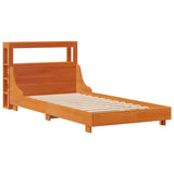 Letto senza Materasso Marrone Cera 90x200 cm Legno di Pino