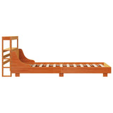 Letto senza Materasso Marrone Cera 90x200 cm Legno di Pino