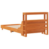 Letto senza Materasso Marrone Cera 90x200 cm Legno di Pino