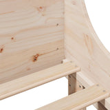 Letto senza Materasso 120x190 cm in Legno Massello di Pino