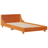 Letto senza Materasso Marrone Cera 90x190 cm in Legno di Pino