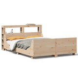 Letto senza Materasso 140x200 cm in Legno Massello di Pino