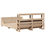 Letto senza Materasso 140x200 cm in Legno Massello di Pino