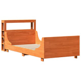 Letto senza Materasso Marrone Cera 90x200 cm Legno di Pino