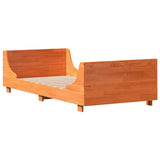 Letto senza Materasso Marrone Cera 90x200 cm Legno di Pino