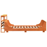 Letto senza Materasso Marrone Cera 90x200 cm Legno di Pino
