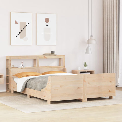 Letto senza Materasso 140x190 cm in Legno Massello di Pino