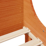 Letto senza Materasso Marrone Cera 90x190 cm in Legno di Pino