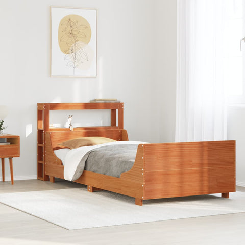 Letto senza Materasso Marrone Cera 90x190 cm in Legno di Pino
