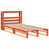 Letto senza Materasso Marrone Cera 90x200 cm Legno di Pino