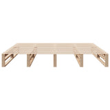 Giroletto con Testiera 200x200 cm in Legno Massello di Pino