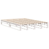 Giroletto con Testiera Bianco 120x190 cm Legno Massello di Pino