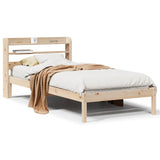 Letto senza Materasso 90x190 cm in Legno Massello di Pino