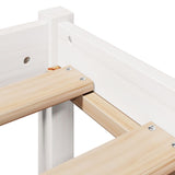 Letto senza Materasso Bianco 90x190 cm in Legno Massello Pino