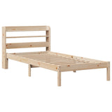 Letto senza Materasso 90x200 cm in Legno Massello di Pino