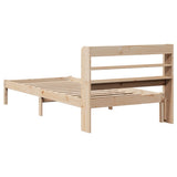 Letto senza Materasso 90x200 cm in Legno Massello di Pino