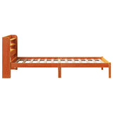 Giroletto con Testiera Marrone Cera 75x190 cm Massello Pino