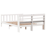 Letto senza Materasso Bianco 160x200 cm Legno Massello di Pino