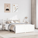 Giroletto con Testiera senza Materasso Bianco 140x190 cm