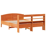 Letto senza Materasso Marrone Cera 120x190 cm in Legno di Pino