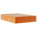 Giroletto con Testiera Marrone Cera 140x190 cm Massello Pino