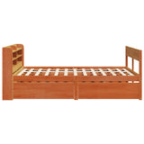 Letto senza Materasso Marrone Cera 120x190 cm in Legno di Pino