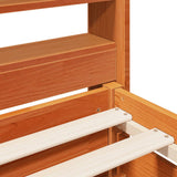 Letto senza Materasso Marrone Cera 75x190 cm in Legno di Pino