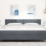 Testiera LED Grigio scuro 180 cm Velluto