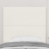 Testiera LED con strisce LED Crema 90 cm Tessuto in Cords