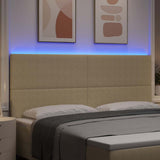 Testiera LED con testiera Grigio Verde 200 cm Tessuto in Cords