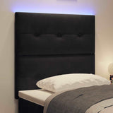 Testiera LED con strisce LED Nero 80 cm Velluto