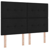 Testiera LED con strisce LED con testiera Nero 144 cm Tessuto