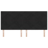Testiera LED con strisce LED Nero 200 cm Velluto