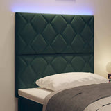 Testiera LED Verde Scuro 90 cm Velluto