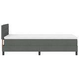 Letto a molle con testiera Grigio scuro 80 x 200 cm Tessuto