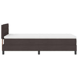 Letto a molle con testiera Marrone Scuro 90 x 200 cm Tessuto