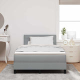 Letto box spring con materasso Grigio chiaro 120 x 190 cm