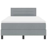 Letto box spring con materasso Grigio chiaro 120 x 190 cm