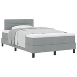 Letto box spring con materasso Grigio chiaro 120 x 190 cm