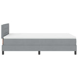 Letto box spring con materasso Grigio chiaro 120 x 190 cm
