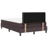 Letto box spring con materasso Marrone Scuro 120 x 190 cm