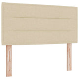 Letto a molle con testiera Crema 120 x 190 cm Tessuto
