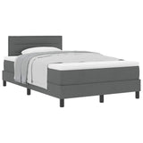 Letto a molle con testiera Grigio scuro 120 x 200 cm Tessuto