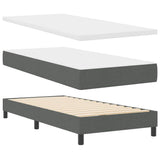 Letto a molle con testiera Grigio scuro 120 x 200 cm Tessuto