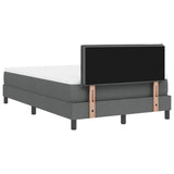 Letto a molle con testiera Grigio scuro 120 x 200 cm Tessuto