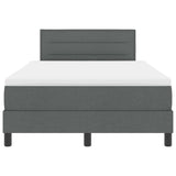 Letto a molle con testiera Grigio scuro 120 x 200 cm Tessuto