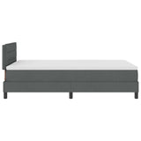 Letto a molle con testiera Grigio scuro 120 x 200 cm Tessuto